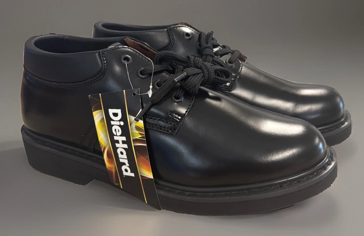 Die Hard Oxford Work Shoe 10.5 Black Leather Waterproof Slip Resistant Steel Toe DIEHARD 82102 Oxford Men main image 2