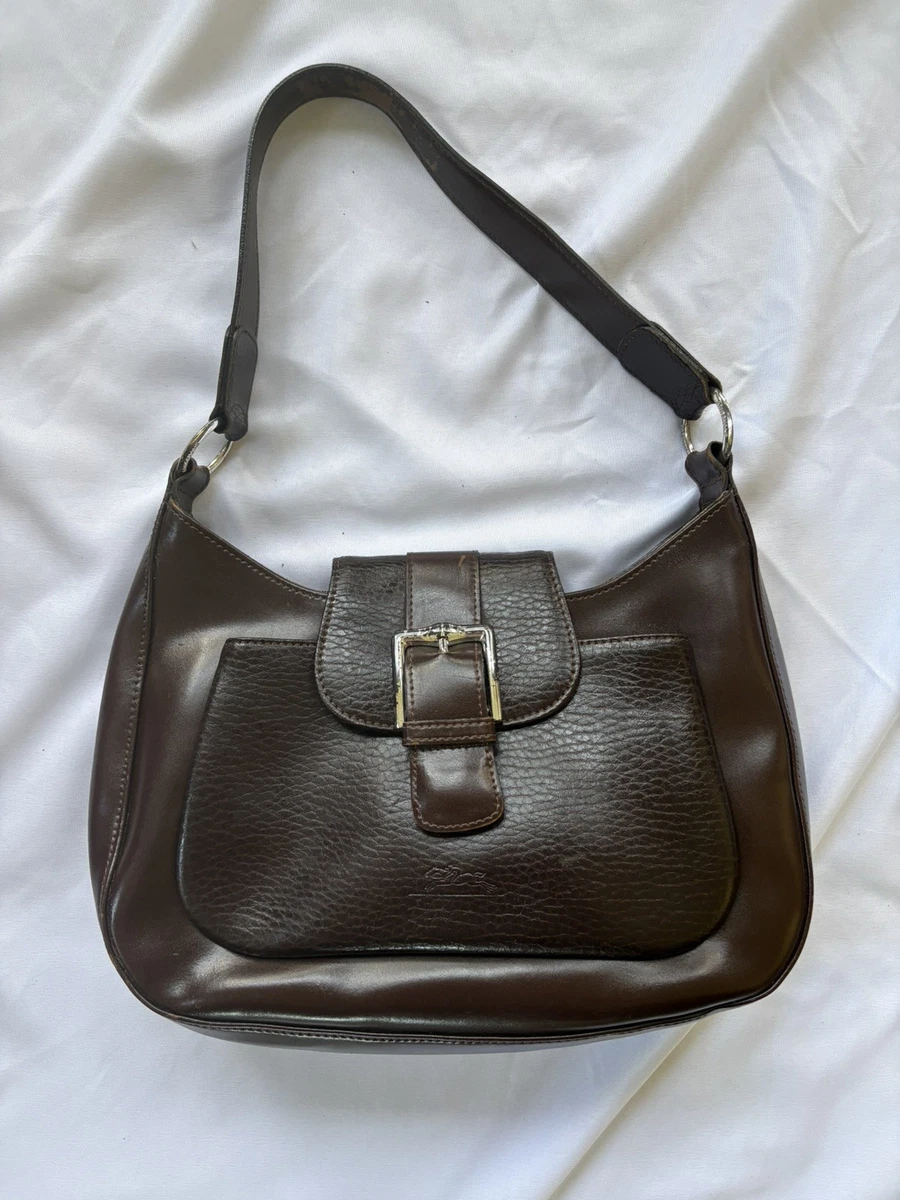 バッグ Longchamp Leather Baguette Bag Y2K 2way Longchamp Leather Baguette Shoulder Bag