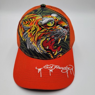 Vintage Ed Hardy Trucker Cap Orange Tiger Embroidery Mesh Back Snapback Ed Hardy | Accessories | Vintage Ed Hardy Trucker Cap Orange  main image 2