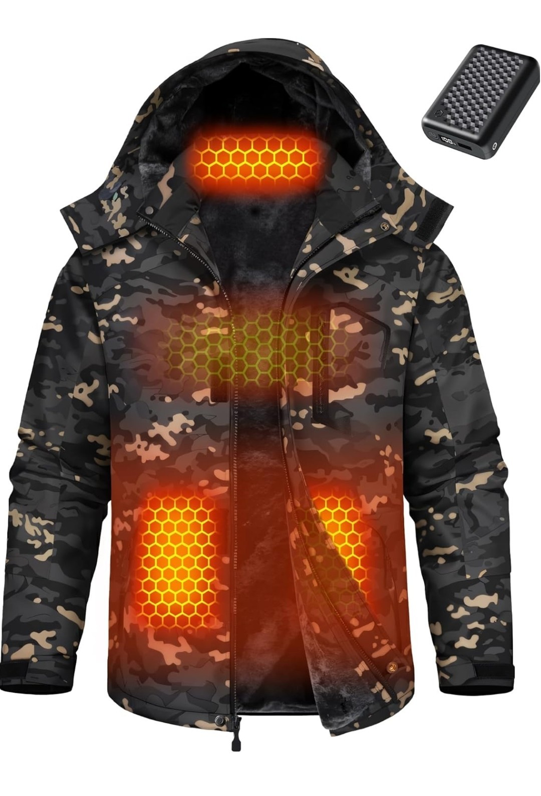 Wulcea Graphene Heated Fur Lined Jacket Men Medium