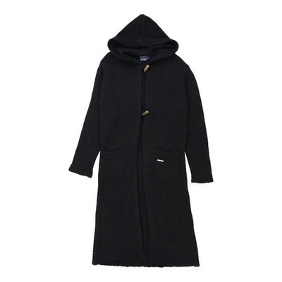 Conte Of Florence Maxi Strickjacke - Large Schwarz Wollmischung