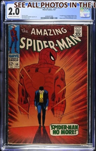 Amazing Spider Man #50 Marvel CGC 2.0 Graded KEY ISSUE Kingpin 1st App (HG)