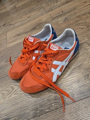 Onitsuka Tiger Serrano F051219 Orange & Blue Sneakers Shoes Sz. 7.5 Mens