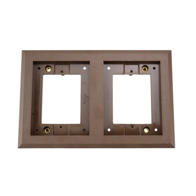 WIREMOLD WALKER LEGRAND 827PCC-BRN 2-GANG NON-METALLIC CARPET FLANGE, BROWN
