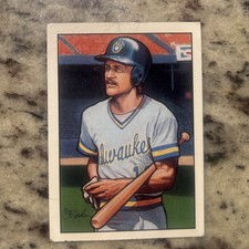Robin Yount 1990 Bowman Litho by Craig Pursley Sweepstakes Double ** Brewers