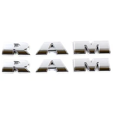 OEM Set of 2 11-2026 RAM 1500 2500 3500 Chrome Door Emblem Nameplate 68366997AB