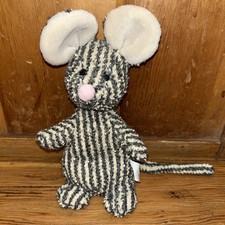 Vintage Russ Home Buddies Sniffy The Mouse Terry Cloth Striped Stuffed Animal