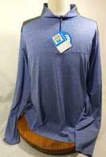 Columbia Fleece Pullover 1/4 Zip Mens XL Blue Grey Outdoors Hiking Baselayer NEW