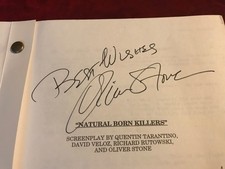 Signed Natural Born Killers movie script- Oliver Stone- Richard rutowski