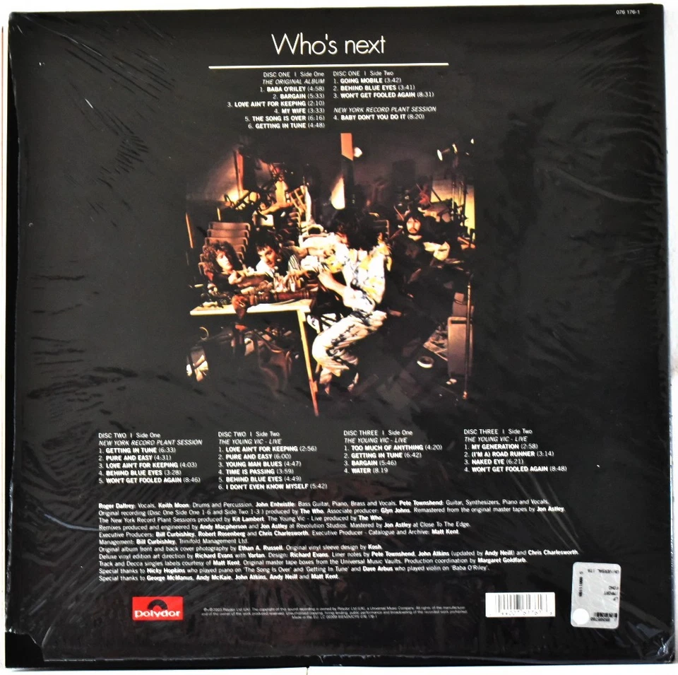 POLYDOR-TRACK RECORDS EU 2003 THE WHO Who's Next #3LP DELUXE EDITION SHRINK WRAP - Image 2 of 2