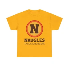 Naugles Tacos & Burgers Vintage Fast Food Logo Restaurant T-Shirt