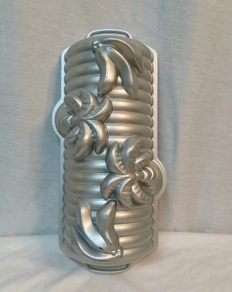 Pan de plátano Nordic Ware molde para pasteles 3D pan raro 6 tazas 1,4 L palmeras Foto 3 de 4