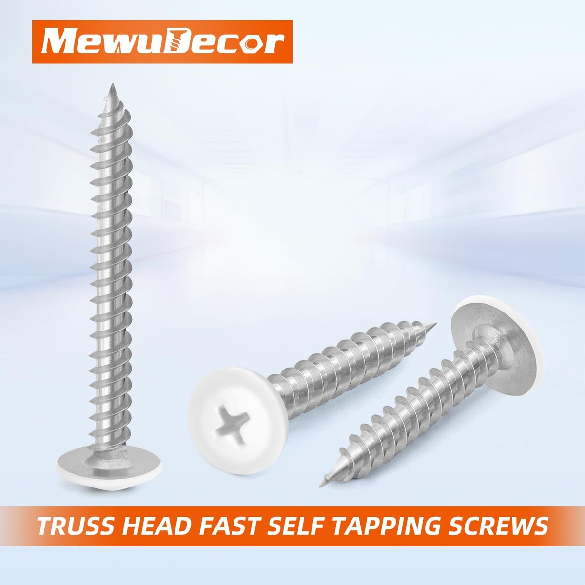 MYWISH #8 x 1 in. Stainless Steel Phillips Truss Head Self-Drilling Sheet Metal Screws (200-Pack) SF-DP00011 - The Home Depot