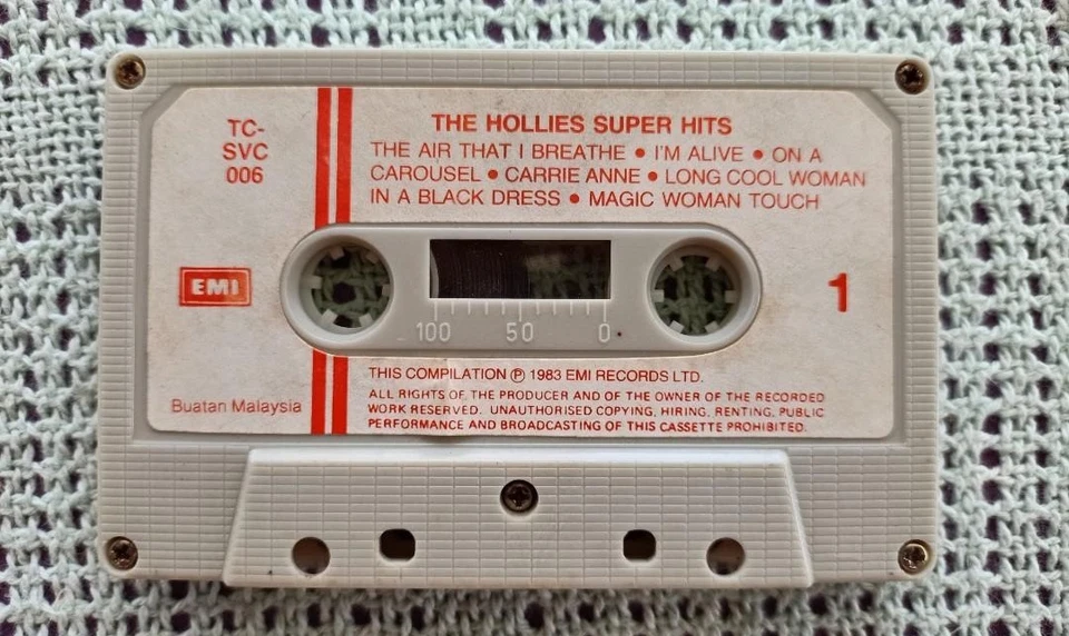 The Hollies : Super Hits ( Cassette Tape ) - Image 4 of 4