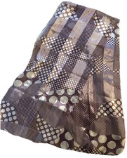 Vintage Scarf Purple Geometric Design 58  Long 13  Wide Head Wrap Retro Boho