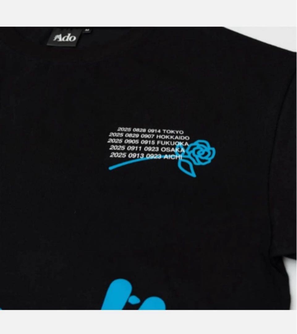 Ado 5th pop-up store タイポグラフィtシャツ 東京Lサイズ Ado 5th Anniversary Pop-up Store Tokyo Limited T-Shirt M Size