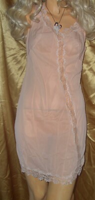 Zärtliches Vintage Triumph Jolly Nylon Spitzen Unterkleid Gr.42 aprikot OVP (Q96