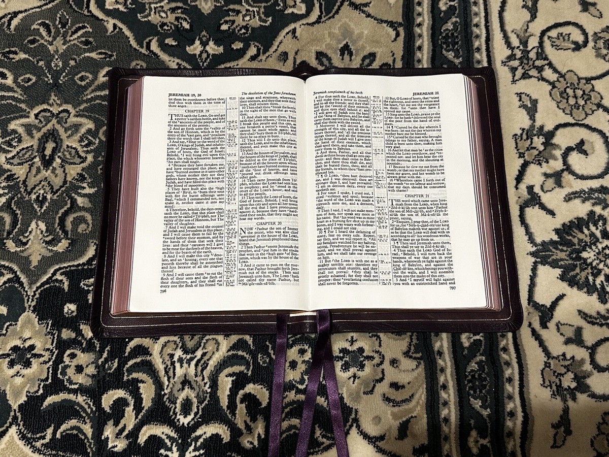 RL Allan 63 KJV Bible - 1st Edition | Purple Highland Goatskin