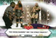 2021 Topps WWE #66 The Viking Raiders def. The Street Profits