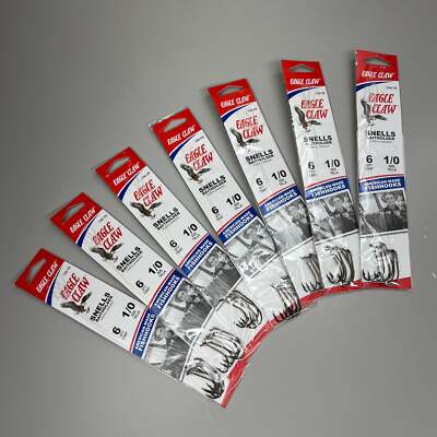 EAGLE CLAW (6 PACK)Versatile Bait Holder Snell Easy Rig Bronze #1/0 6pc 391-1/0