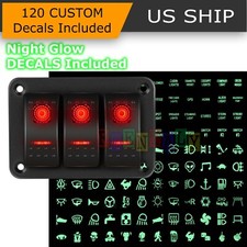 3 Gang Waterproof Usb Toggle Automotive Switch Panel Decal Red Led Car Marine 3 Gang Waterproof Usb Toggle Automotive Switch Panel Decal Red Led Car Marine