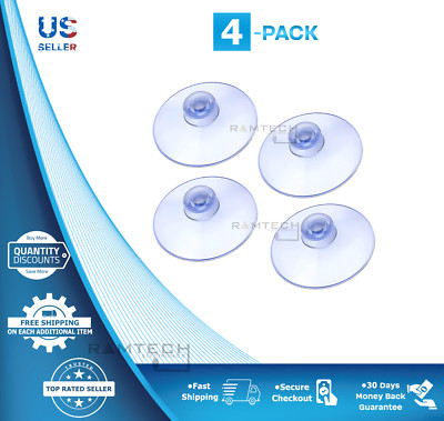 4-Pack Car Windshield Suction Cups Replacement for Small Mini EZ Pass Clip Toll 