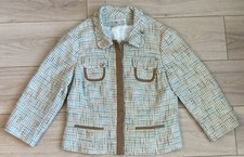 Vintage Lillie Rubin Tweed Genuine Leather Lining Blazer Size 12 RN 74578 EUC