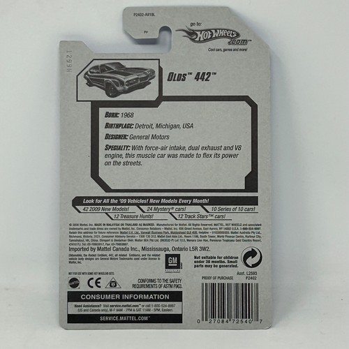 Hot Wheels OLDS 442 Muscle Mania '09 06/10 New - Picture 2 of 2