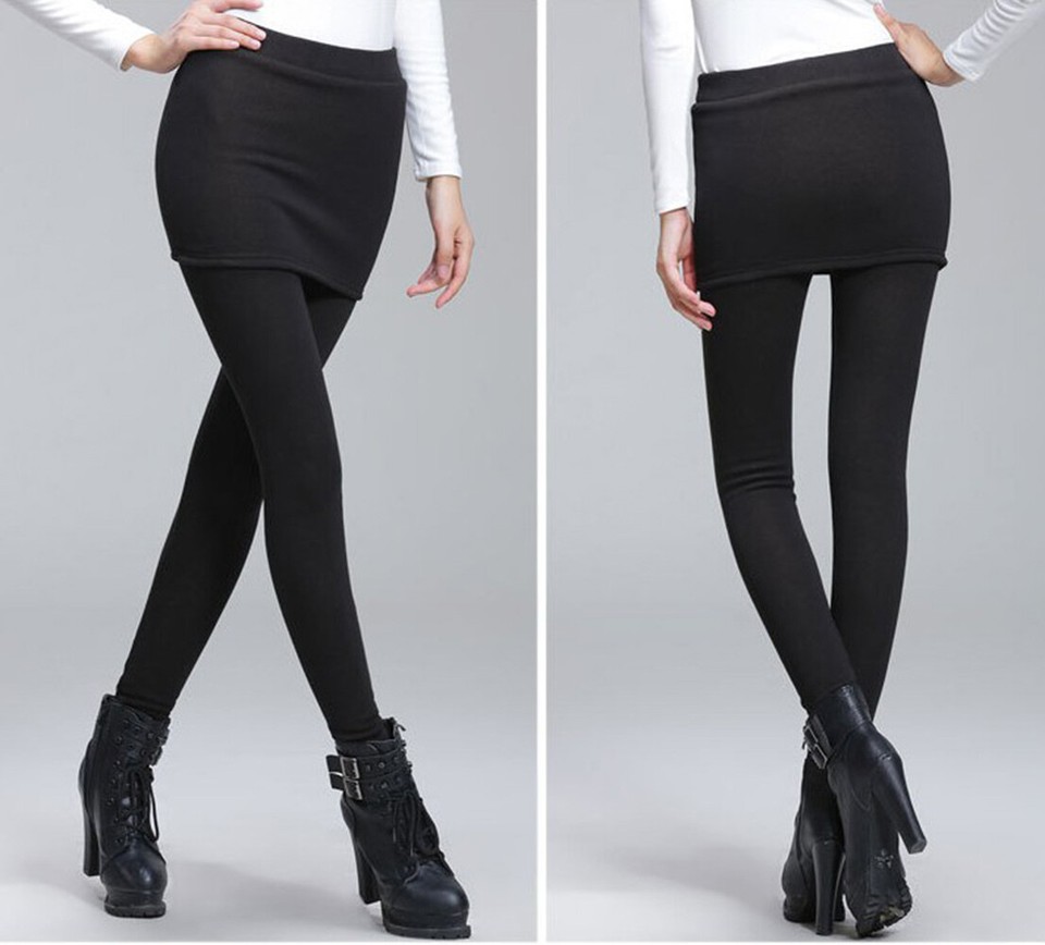 2-in-1 Leggings Mit Rock – Hohe Taille, Elastisch, Für Sport & Alltag