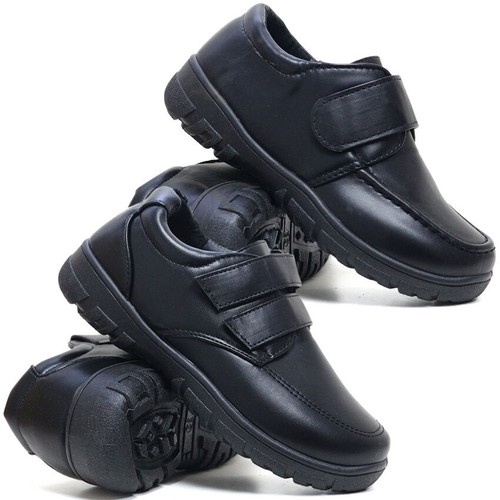 Boys Faux Leather School Shoes Kids Smart Wedding Formal Back To School