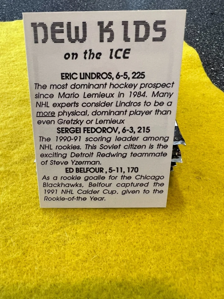 ERIC LINDROS  & SERGEI FEDOROV & ED BELFOUR , NEW KIDS ON THE ICE - Image 2 of 2
