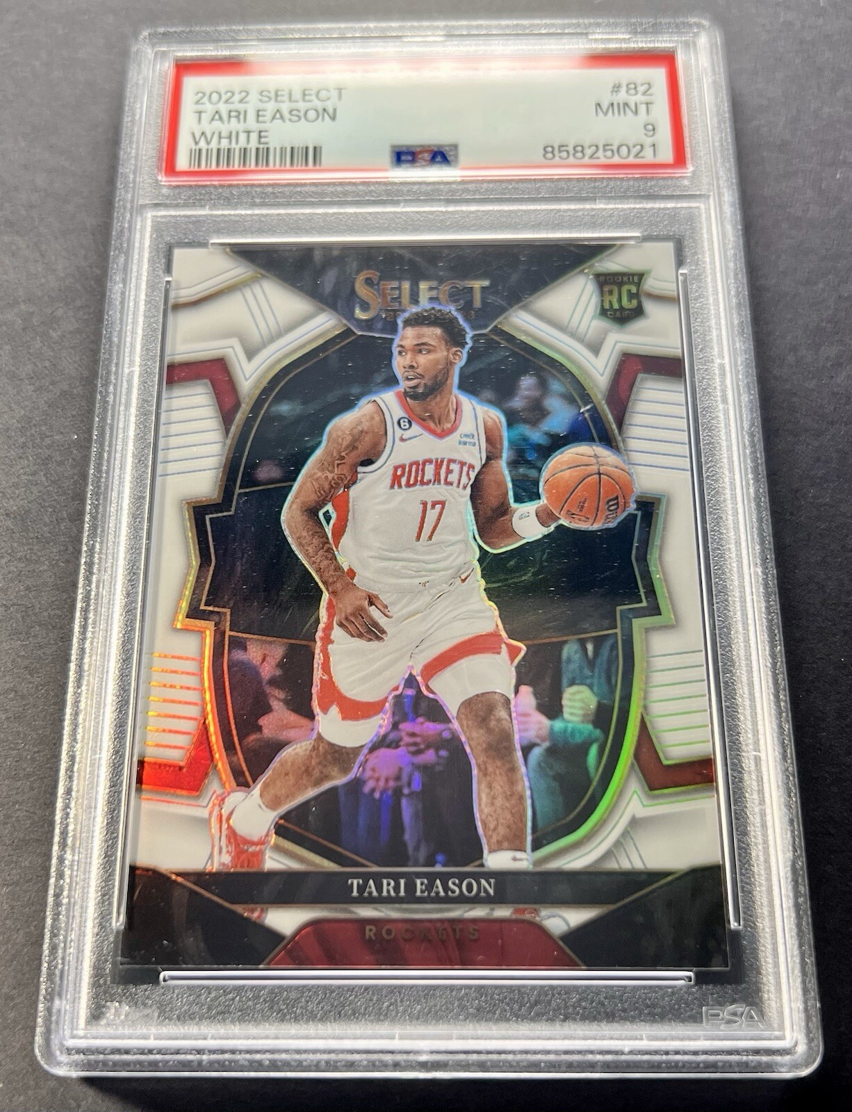 TARI EASON 2022-23 Select #82 White Prizm /149 PSA 9 MINT Rookie RC ROCKETS POP3