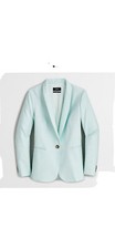 J. Crew Parke Blazer Stretch Linen Suit Jacket Mint Green Lt Blue Sea Spray 4