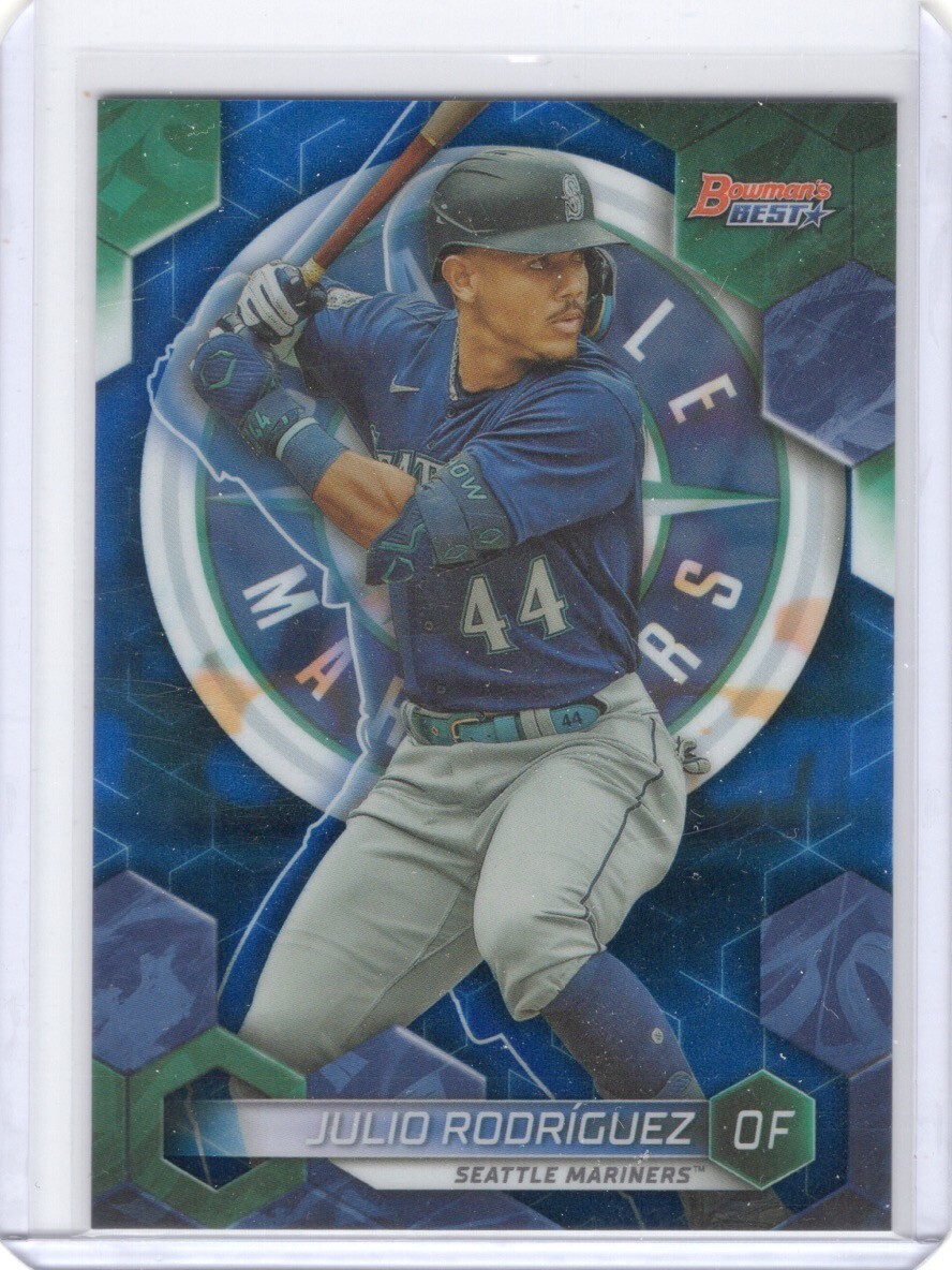 2023 Bowman's Best Blue Refractor /150 Julio Rodriguez Seattle Mariners #9