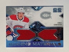 2021-22 UD SPx Winning Materials COLE CAUFIELD Jersey Canadiens Card# WM-CC