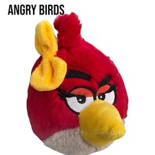 Angry Birds 6  RED GIRL WITH BOW 2010 Commonwealth PLUSH Stuffed Toy 2012 EUC