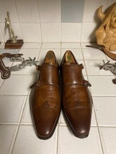 Magnanni For Neiman Marcus Mens Made in Spain Brown Dress Shoes Sz 41.5 Us 8.5 M