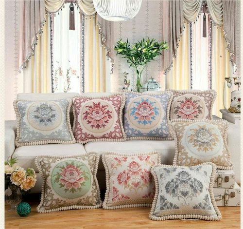 Luxus Europäischer Jacquard Überwurf Kissenbezug Sofa Schlafkissenhülle Wohnkultur - Bild 1 von 40