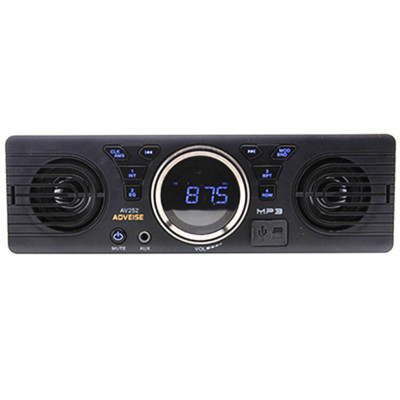 Car Stereo Radio Audio FM Aux Receiver SD USB Dash MP3 Player Built-in 2 Speaker