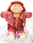 RARE HTF Vintage Cabbage Patch Kids Designer Line Blue Eyes Red Crimped Hair