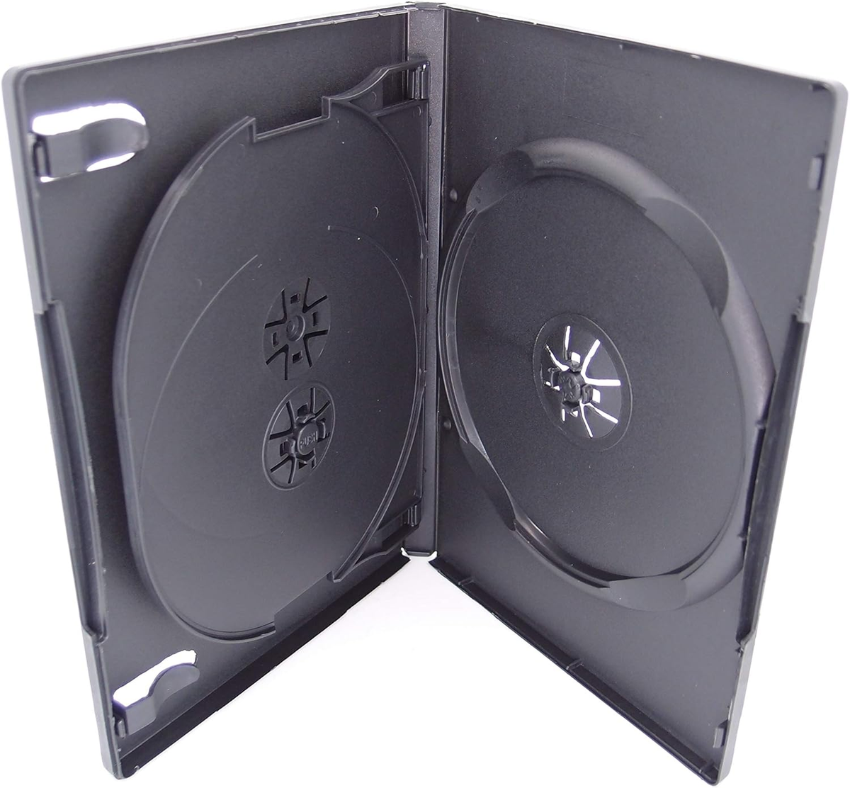 25 Pack Standard 14Mm Black 3 Disc CD & DVD Cases with Hinged Flip