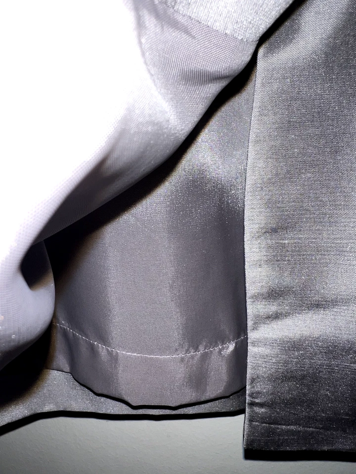 Traje Falda Rena Rowan Clásico 100% Seda Talla US Para Mujer 8 Gris Forrado ¡NUEVO! Foto 2 de 4