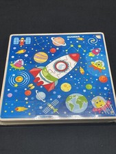 Wooden Puzzles Toys for Kids Age 4 Set of 3 Packs Rocket, Dinosaur, Animals