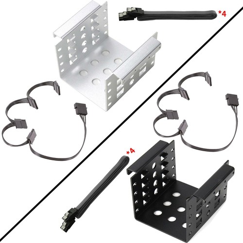 4 Bay 2,5" SSD HDD Festplatten Caddy Aluminiumlegierung Halterung Rack Zubehör