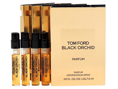 TOM FORD BLACK ORCHID PARFUM 1.5ml .05fl oz x 4 PERFUME SPRAY SAMPLES