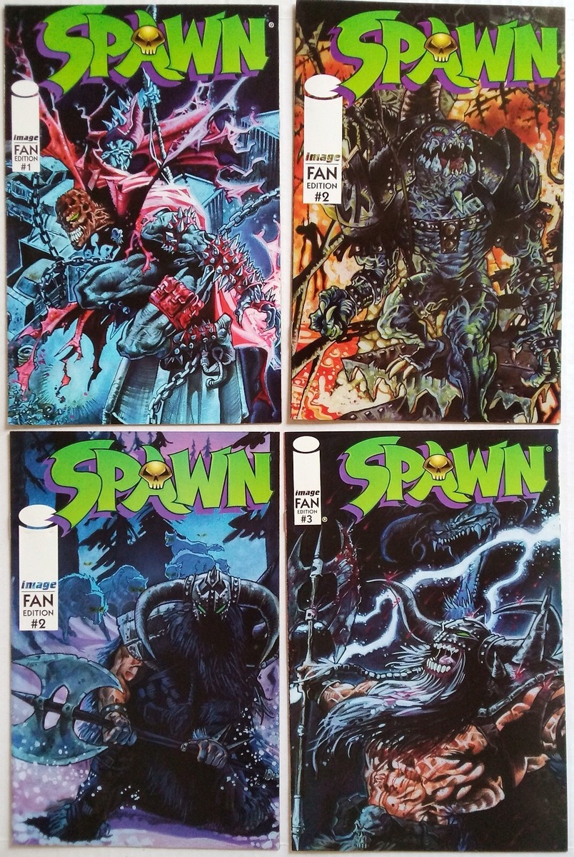Spawn Fan Edition #1, 2, 2 Variant, 3 Lot Run Set Mcfarlane VF/NM