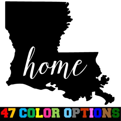 Vinyl Decal Truck Car Sticker Laptop - Home State Outline Love USA Louisiana