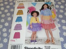 SIMPLICITY 1816 GIRLS PULL ON TULLE  TIERED RUFFLE SKIRTS PATTERN-UNCUT-3-4-5-6