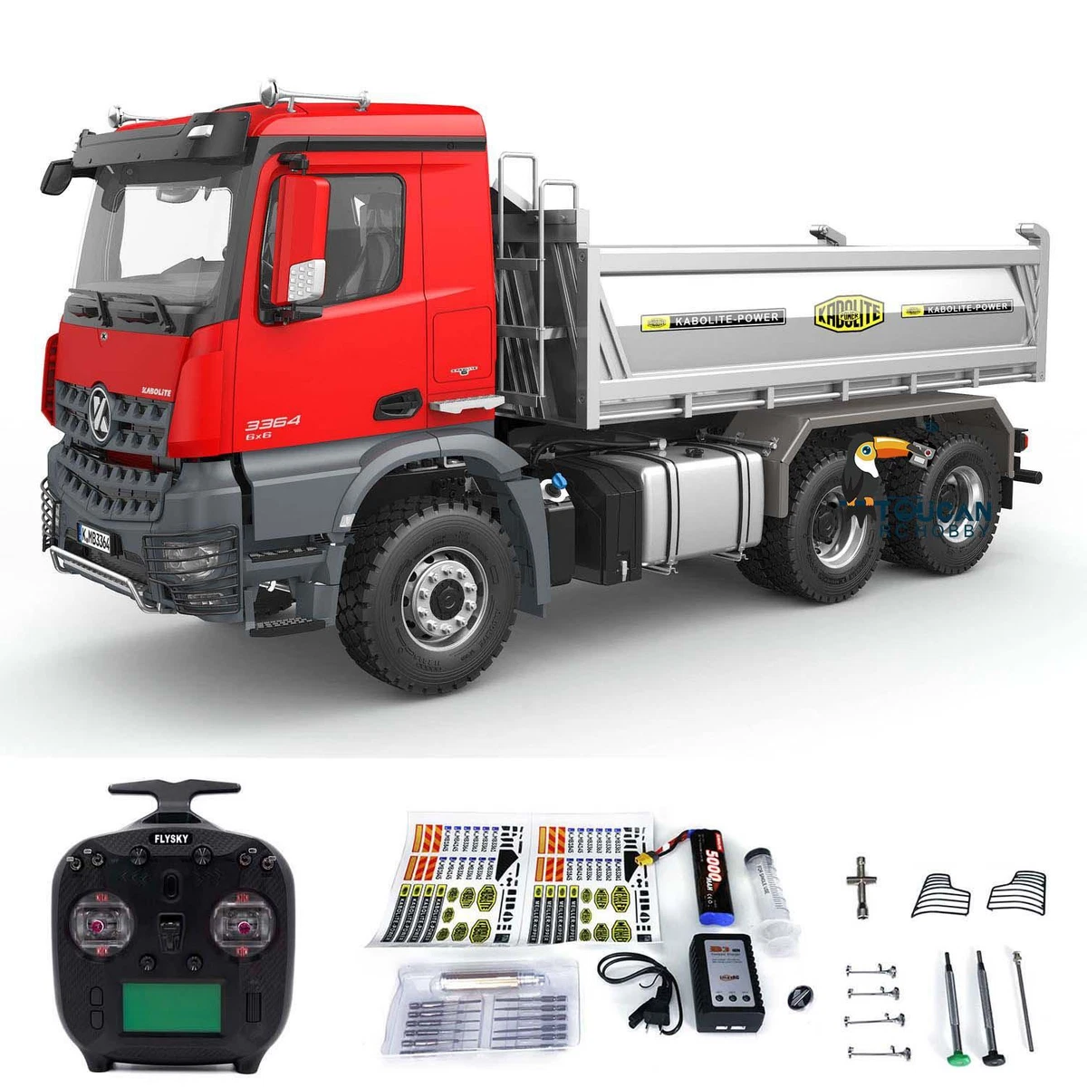 1 14 6x6 Hydraulic RC Dump Truck Kabolite K3364 Radio Control Tipper Frsky ST8