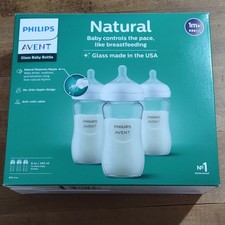Philips AVENT Natural Glass Baby Bottle Set 2 Pack 8oz/240ml